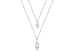 Brosway Dvojitý ocelový náhrdelník Tear Drop Perfect BPC36