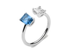 Brosway Elegantní otevřený prsten Fancy Freedom Blue FFB09 M (53 - 55 mm)
