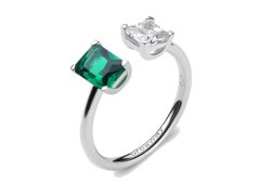 Brosway Elegantní otevřený prsten Fancy Life Green FLG09 M (53 - 55 mm)