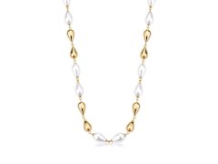 Brosway Elegantní pozlacený náhrdelník se syntetickými perlami Perfect BPC71