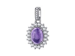 Brosway Elegantní stříbrný přívěsek s&nbsp;ametystem Fancy Magic Purple FMP127