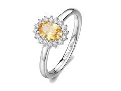 Brosway Elegantní stříbrný prsten Fancy Energy Yellow FEY65 50 mm