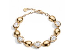 Brosway Fashion pozlacený náramek se zirkony Tear Drop Glow BGW12