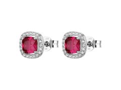 Brosway Krásné stříbrné náušnice Fancy Passion Ruby FPR134