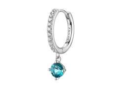 Brosway Kruhová single náušnice Fancy Aqua Green FAG12