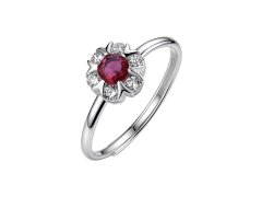 Brosway Nastavitelný stříbrný prsten Fancy Passion Ruby FPR150