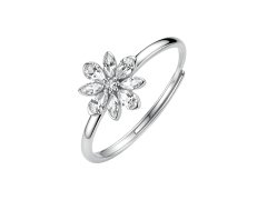 Brosway Nastavitelný stříbrný prsten Květina Fancy Infinite White FIW195