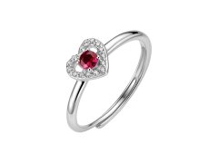 Brosway Nastavitelný stříbrný prsten Srdce Fancy Passion Ruby FPR149