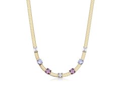 Brosway Pozlacený náhrdelník Hádek s&nbsp;barevnými zirkony Dreaming BIG06