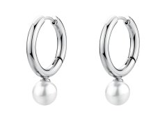 Brosway Půvabné ocelové kruhy se syntetickou perlou Perfect BPC62