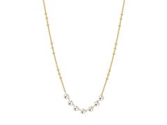 Brosway Půvabný pozlacený náhrdelník s čirými krystaly Symphonia BYM136