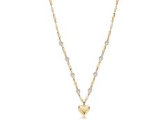 Brosway Půvabný pozlacený náhrdelník Srdce s krystaly Chakra BHKN132
