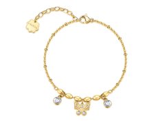 Brosway Půvabný pozlacený náramek s&nbsp;přívěsky Motýl Chakra BHKB268