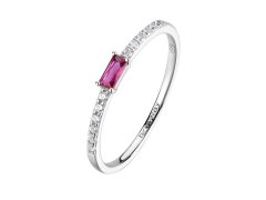 Brosway Půvabný stříbrný prsten se zirkony Fancy Passion Ruby FPR143 52 mm