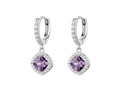 Brosway Stříbrné kruhové náušnice s&nbsp;kubickými zirkony Fancy Magic Purple FMP125