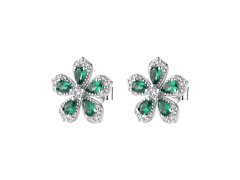 Brosway Stříbrné pecky Květina Fancy Life Green FLG156