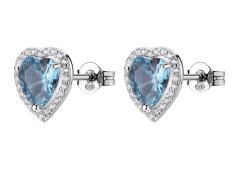Brosway Stříbrné srdíčkové náušnice Fancy Cloud Light Blue FCL127