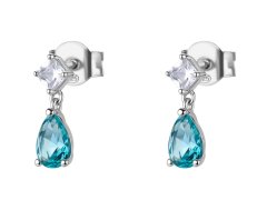Brosway Stříbrné visací náušnice s&nbsp;kubickou zirkonií Aqua Green Fancy FAG16
