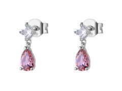 Brosway Stříbrné visací náušnice s&nbsp;kubickou zirkonií Tender Pink Fancy FTP14