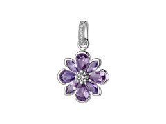 Brosway Stříbrný květinový přívěsek Fancy Magic Purple FMP143