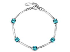 Brosway Stříbrný náramek s&nbsp;kubickými zirkony Fancy Aqua Green FAG06