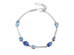Brosway Stříbrný náramek s&nbsp;modrými kubickými zirkony Fancy Freedom Blue FFB132