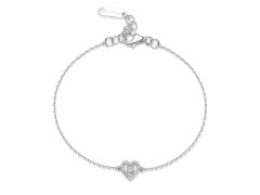 Brosway Stříbrný náramek Srdíčko se zirkony Infinite White Fancy FIW139