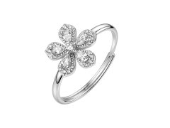Brosway Nastavitelný květinový prsten Fancy Infinite White FIW194