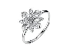 Brosway Stříbrný nastavitelný prsten Květina Fancy Infinite White FIW196