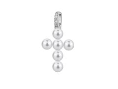 Brosway Půvabný stříbrný přívěsek Křížek Fancy Infinite White FIW134