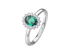 Brosway Elegantní stříbrný prsten Fancy Life Green FLG71 54 mm