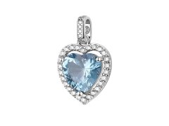 Brosway Stříbrný srdíčkový přívěsek Fancy Cloud Light Blue FCL125