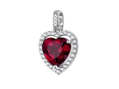 Brosway Stříbrný srdíčkový přívěsek Fancy Passion Ruby FPR141