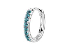 Brosway Stylová kruhová single náušnice Fancy Aqua Green FAG17