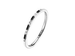 Brosway Stylový stříbrný prsten se zirkony Fancy Mystery Black FMB128 56 mm