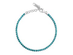Brosway Tenisový náramek s&nbsp;kubickými zirkony Fancy Aqua Green FAG07