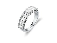 Brosway Třpytivý ocelový prsten se zirkony Desideri BEIA001 52 mm
