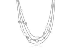 Brosway Vícevrstvý ocelový náhrdelník s&nbsp;perličkami Perfect BPC50