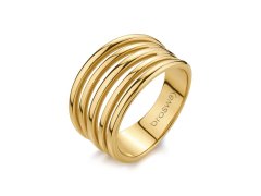 Brosway Vícevrstvý pozlacený prsten z oceli Aura BAU34 58 mm