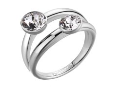 Brosway Výrazný ocelový prsten s krystaly Affinity BFF174 52 mm