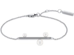 Calvin Klein Elegantní ocelový náramek s perlami Minimal Pearl 35000177