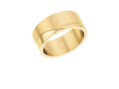 Calvin Klein Elegantní pozlacený prsten z oceli Minimal 35000199 54 mm