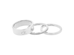 Calvin Klein Elegantní souprava ocelových prstenů Trio 35000794 58 mm