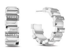 Calvin Klein Masivní ocelové kruhy s krystaly Luster 35000237