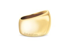 Calvin Klein Masivní pozlacený prsten Modern Purity 35000834 56 mm