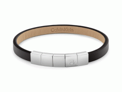 Calvin Klein Módní kožený náramek Minimalistic Squares 35100062