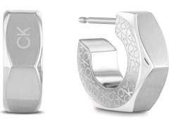 Calvin Klein Ocelové kruhové náušnice Latch 35000263