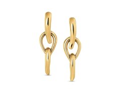 Calvin Klein Pozlacené ocelové náušnice 2v1 Sculptured Drops 35000917