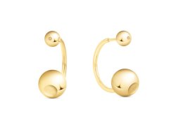 Calvin Klein Pozlacené visací náušnice Sculptural Bubbles 35000789