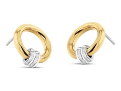 Calvin Klein Půvabné bicolor náušnice Duality 35000926